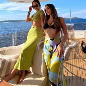 ZARA Printed Wide Leg Pants